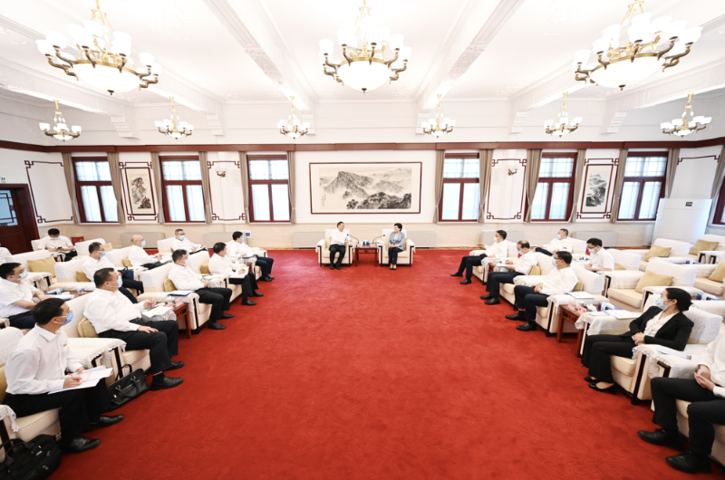 宋海良與江蘇省委常委、南京市委書記韓立明、市長(zhǎng)夏心旻會(huì)談