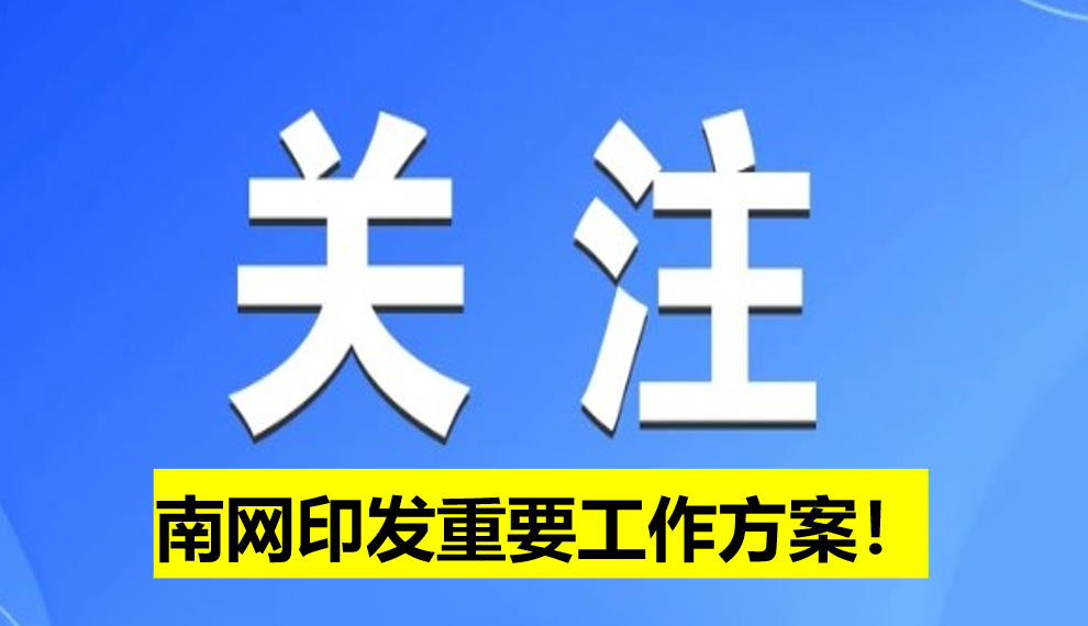 南網印發(fā)重要工作方案！